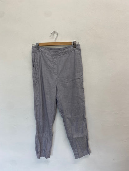Fabulous Trenery Trousers Uk 8 Grey relaxed SO001