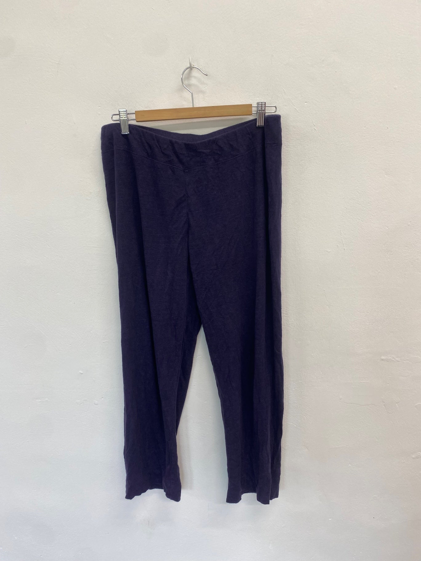 Fabulous Eileen fisher Crop Trousers UK S p Purple linen SO001