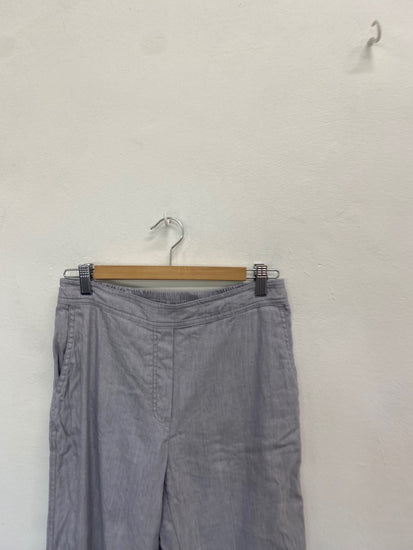 Fabulous Trenery Trousers Uk 8 Grey relaxed SO001