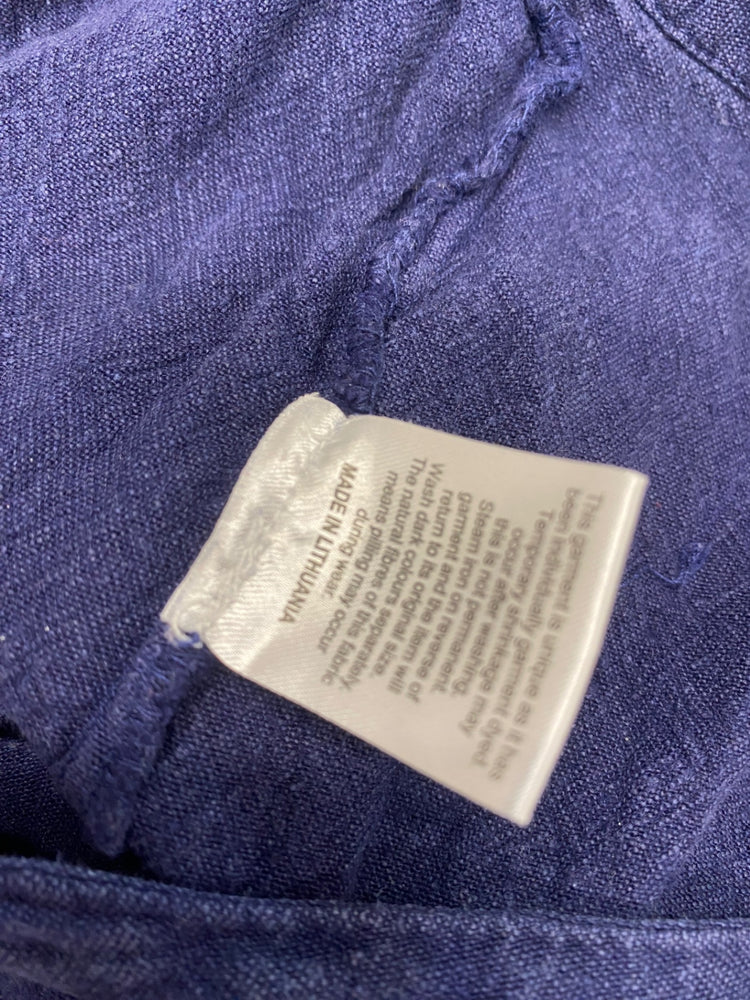 Fabulous Sahara trousers linen UK S Navy Blue SO001