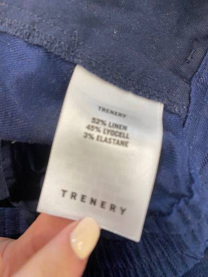 Fabulous Trenery Crop Trousers UK 8 Navy SO001