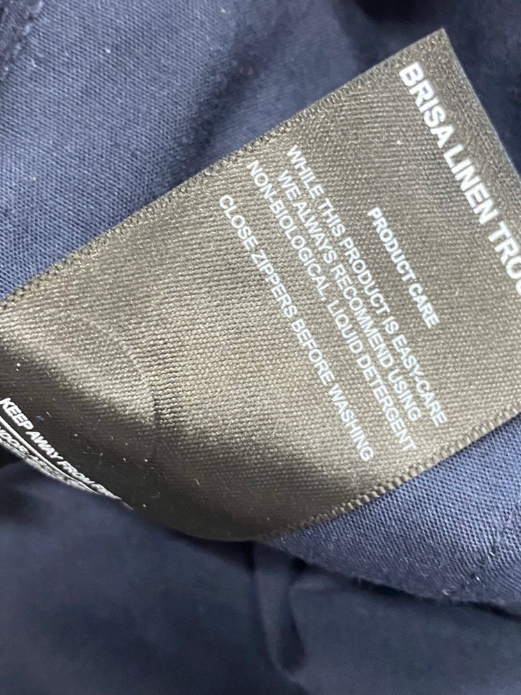 Fabulous Rohan trousers linen Uk 10 Navy cropped SO001