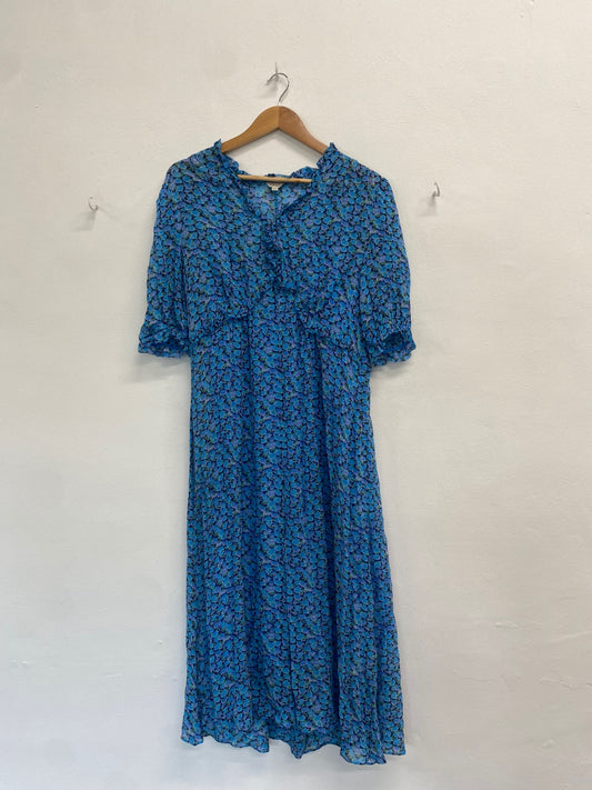 Fabulous Jigsaw Dress UK 14 Blue Floral summer SO001