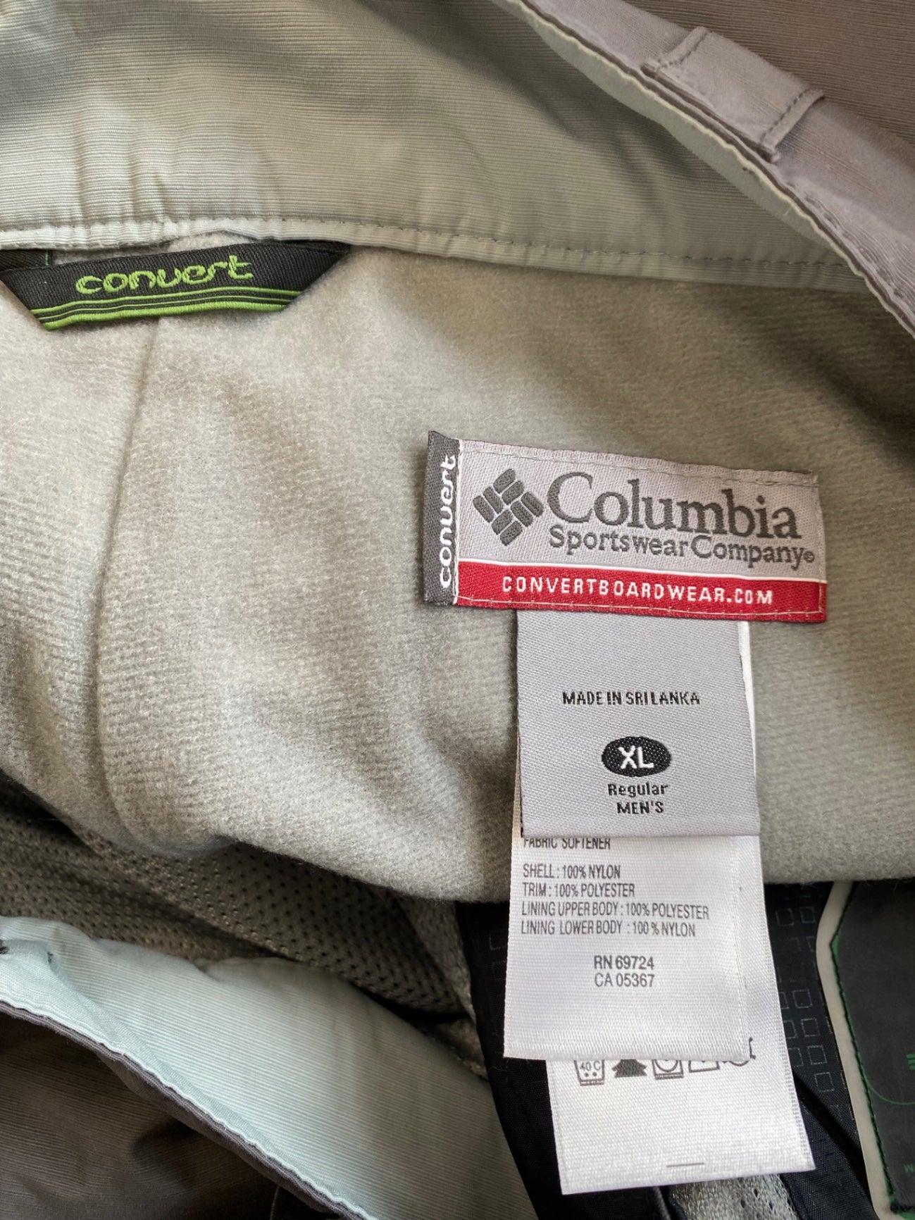Fabulous Columbia Grey Convert Ski Trousers UK XL SO001