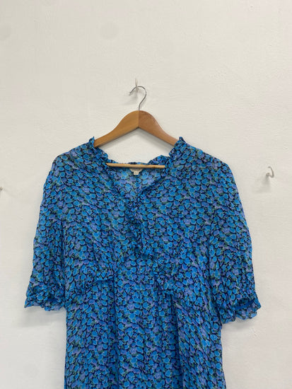 Fabulous Jigsaw Dress UK 14 Blue Floral summer SO001