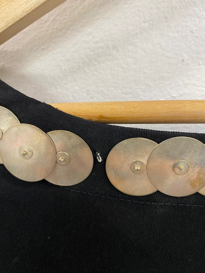 Fabulous Michael Kors Boho Black Coin Accent Tunic UK L SO001