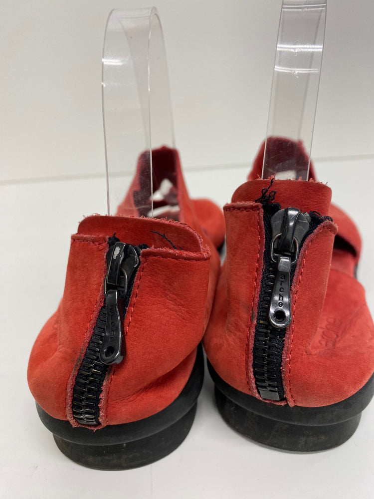 Fabulous Arche suede small wedge Sandals Uk7 Red SO001