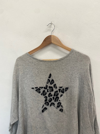 Fabulous Mint Velvet Jumper UK XL Grey star HD440