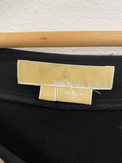 Fabulous Michael Kors Boho Black Coin Accent Tunic UK L SO001