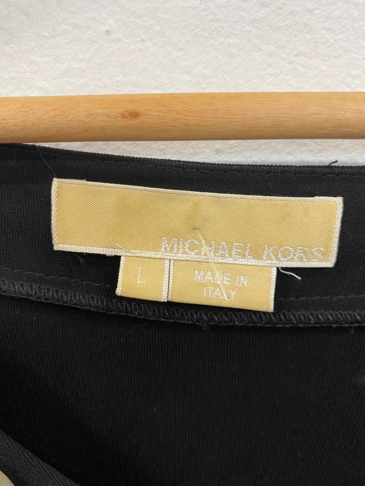 Fabulous Michael Kors Boho Black Coin Accent Tunic UK L SO001