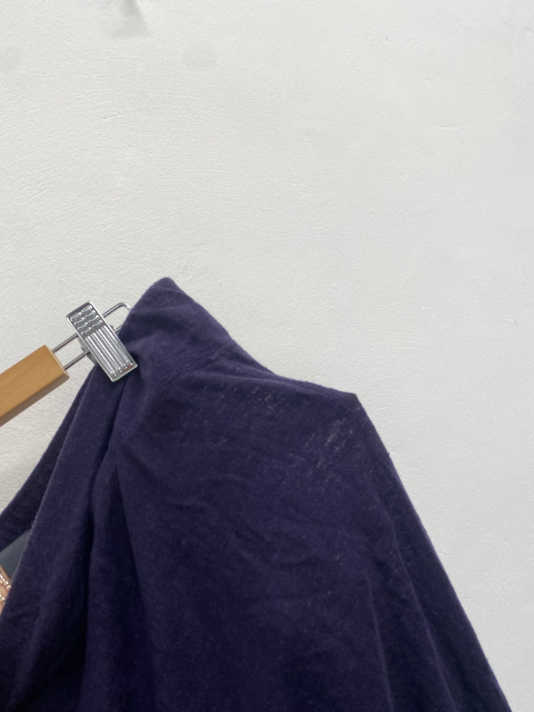 Fabulous Eileen fisher Crop Trousers UK S p Purple linen SO001