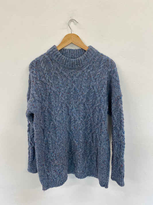 Fabulous McConnel Blue Mix Wool Knit Jumper UK M-L SO001