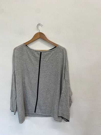 Fabulous Mint Velvet Jumper UK XL Grey star HD440