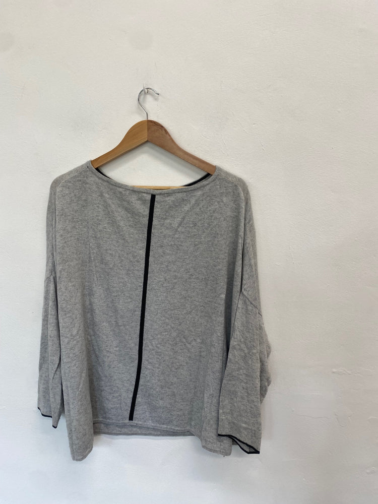 Fabulous Mint Velvet Jumper UK XL Grey star HD440