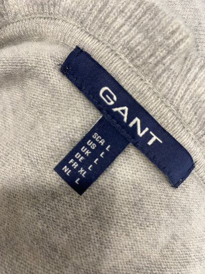 Fabulous GANT Cardigan UK L Grey longline wool blend HD440