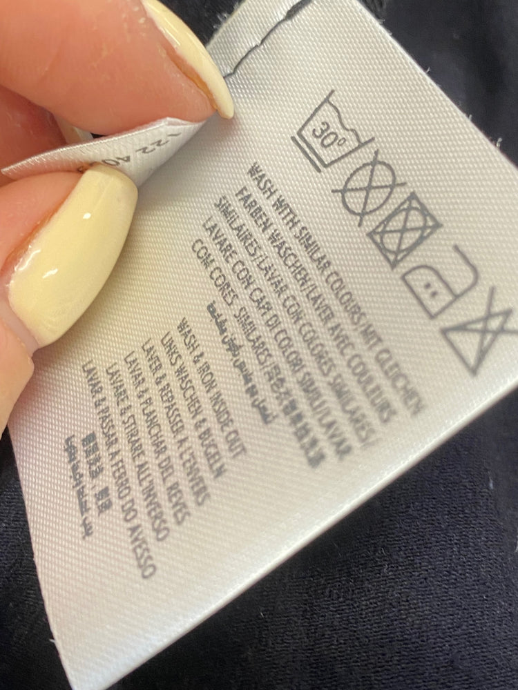 Fabulous GANT Maxi Dress UK XL Navy wrap frill hem HD440