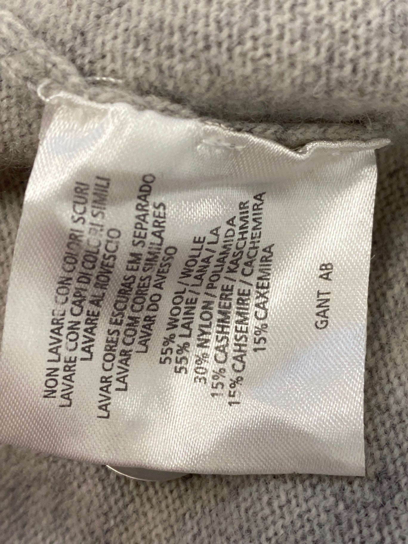 Fabulous GANT Cardigan UK L Grey longline wool blend HD440