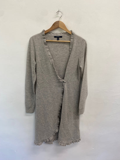 Fabulous GANT Cardigan UK L Grey longline wool blend HD440