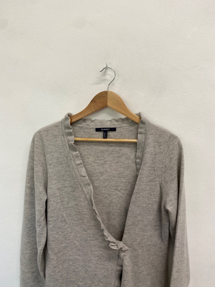 Fabulous GANT Cardigan UK L Grey longline wool blend HD440