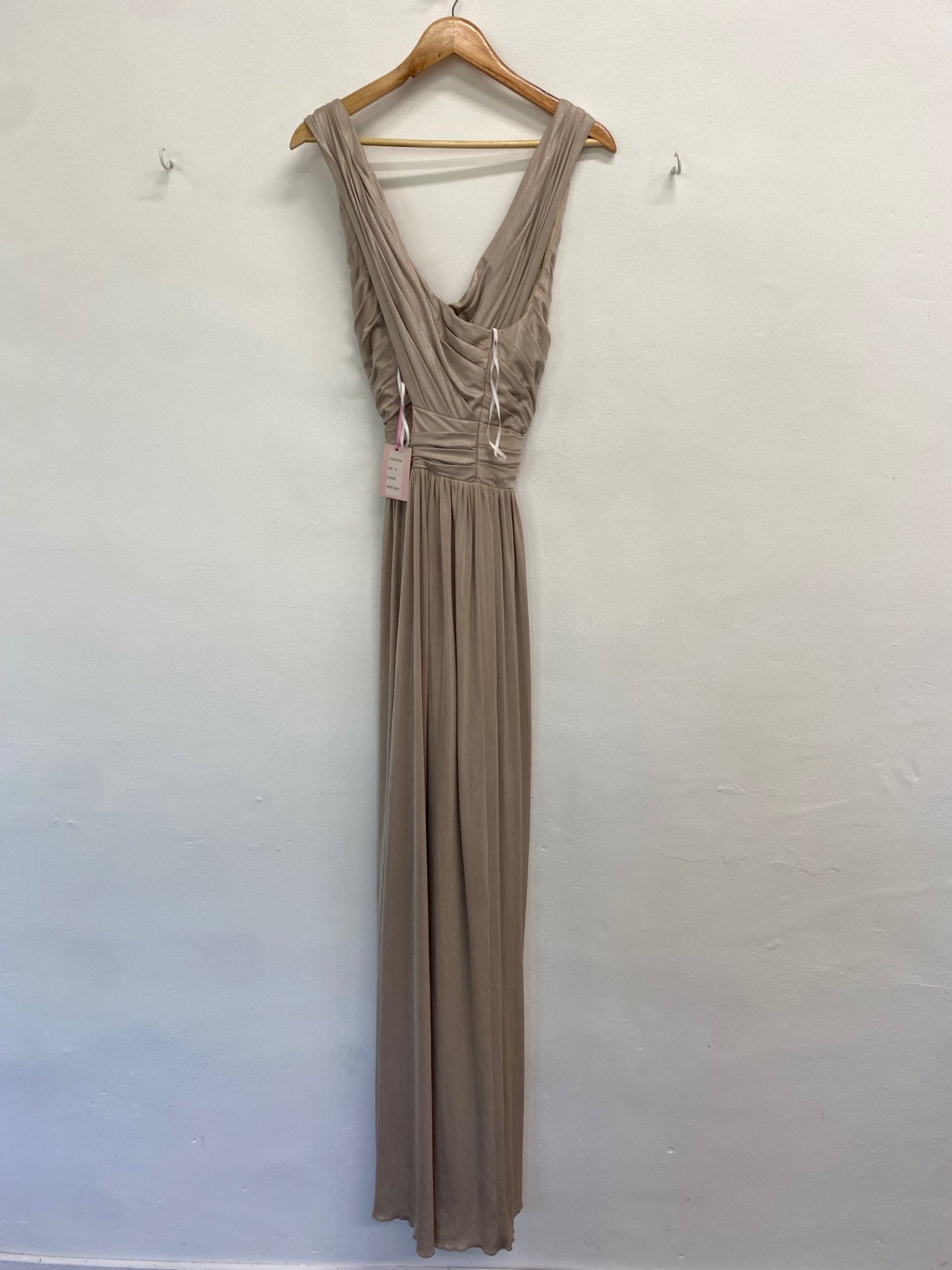 Fabulous Kelsey rose Dress UK 16 Champagne shimmer bridesmaid CM439