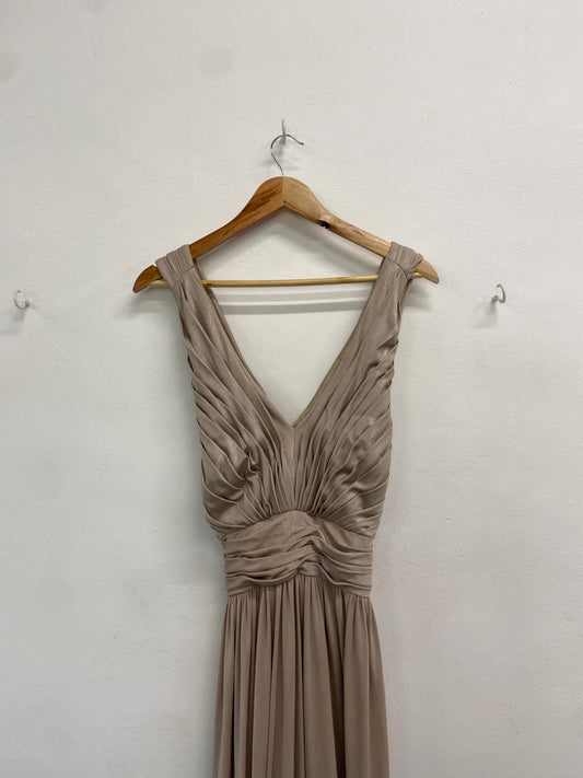 Fabulous Kelsey rose Dress UK 16 Champagne shimmer bridesmaid CM439