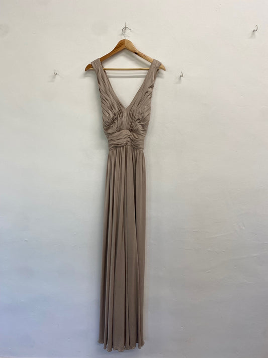 Fabulous Kelsey rose Dress UK 16 Champagne shimmer bridesmaid CM439
