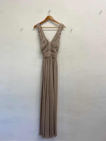Fabulous Kelsey rose Dress UK 16 Champagne shimmer bridesmaid CM439