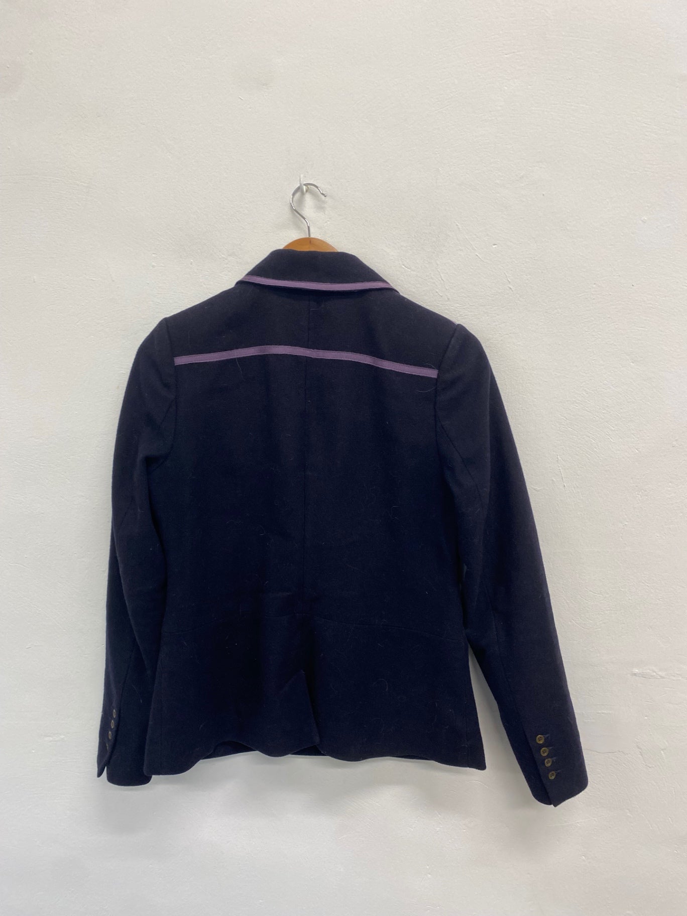 Fabulous Ness Blazer Uk 10 Navy purple wool blend TM395