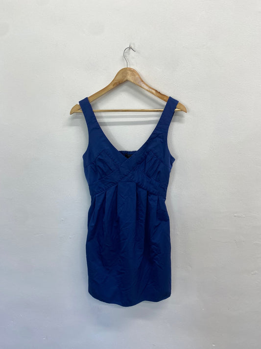 Fabulous All saints Spitalfields Temptress Dress UK 12 Blue CD434