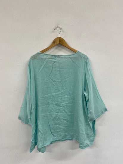 Fabulous Marina Rinaldi Turquoise Boho Tunic One Size NR001