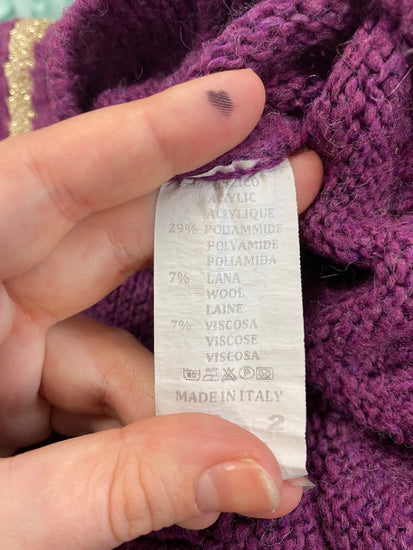 Fabulous Made in Italy Purple Starry Jumper One Size NR001