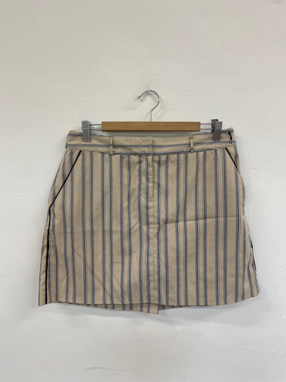 Fabulous Izod Perform X Beige Stripe Golf Skort UK8 LO442