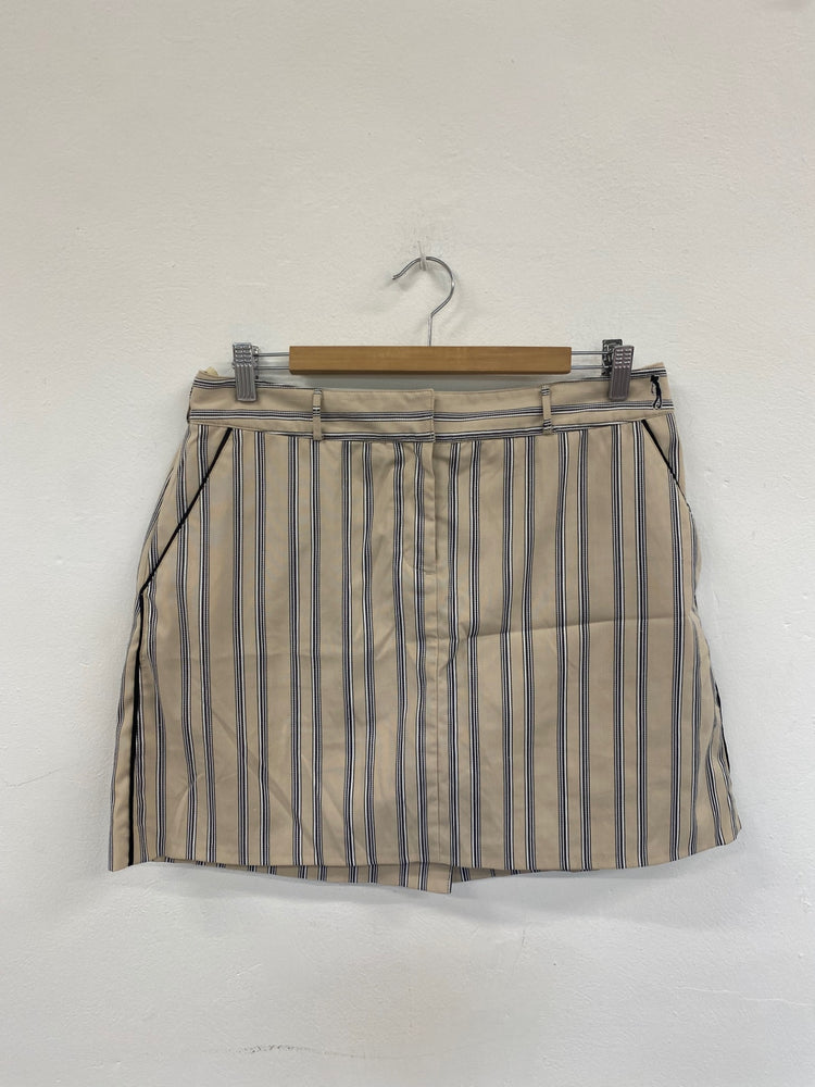 Fabulous Izod Perform X Beige Stripe Golf Skort UK8 LO442