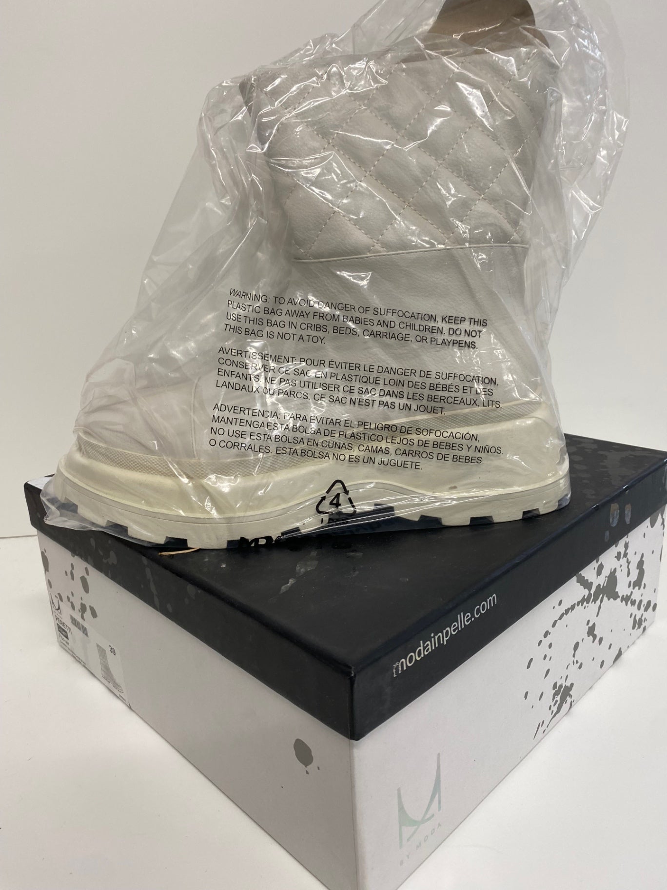 Fabulous Moda In Pelle peretti Porvair cream Boots UK6 Cream new AB024