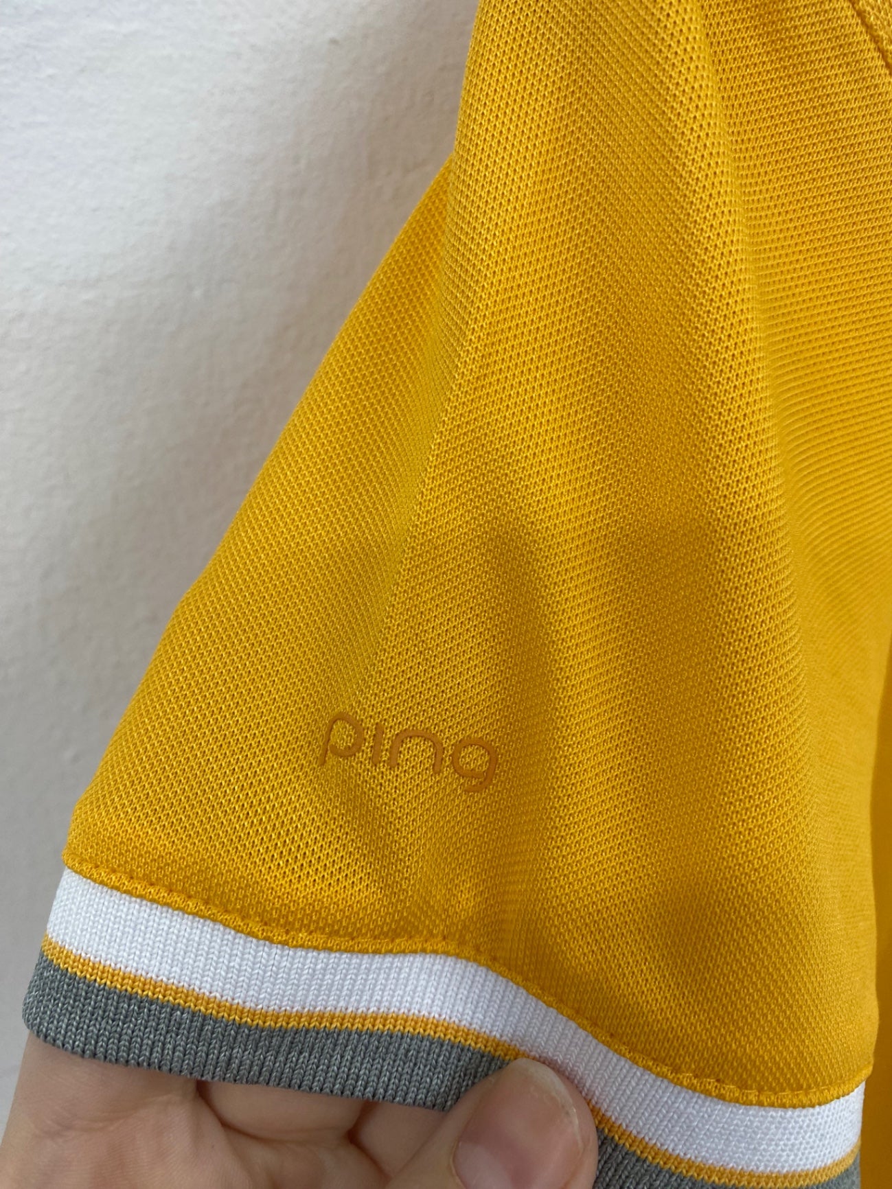 Fabulous Ping Sunshine Yellow Golf Polo Shirt UK12 LO442