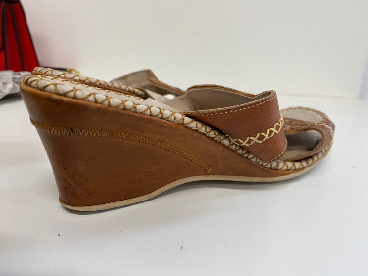 Fabulous Pikolinos Spanish leather boho mule Sandals UK5 Brown NR001
