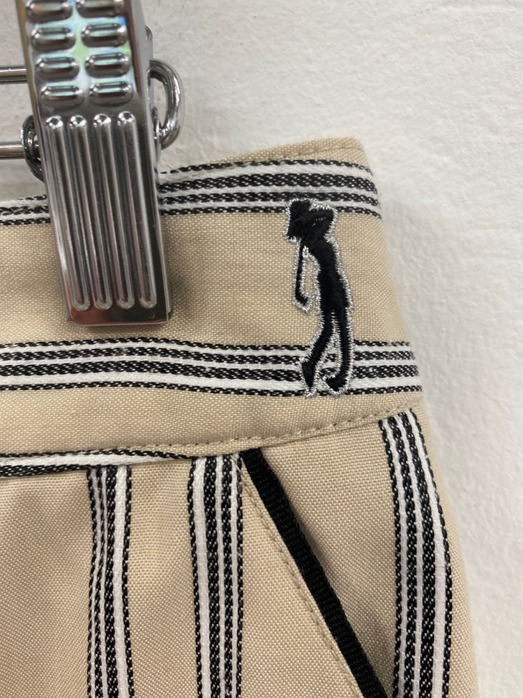 Fabulous Izod Perform X Beige Stripe Golf Skort UK8 LO442