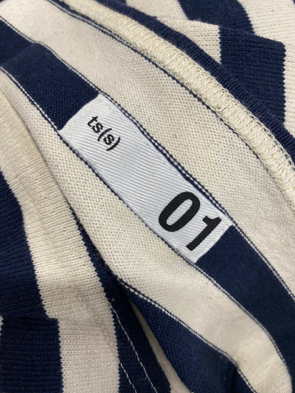 Fabulous Epitome Dress UK 16 Navy striped casual midi BS001