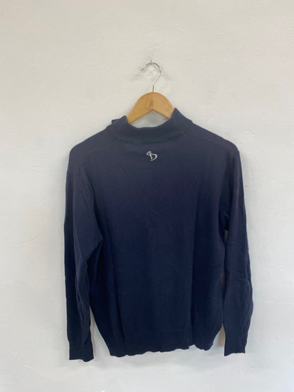 Fabulous Stromberg Navy Golf Quarter Zip Sweater UK S LO442
