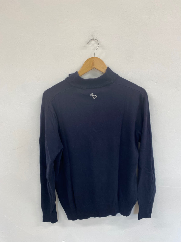 Fabulous Stromberg Navy Golf Quarter Zip Sweater UK S LO442
