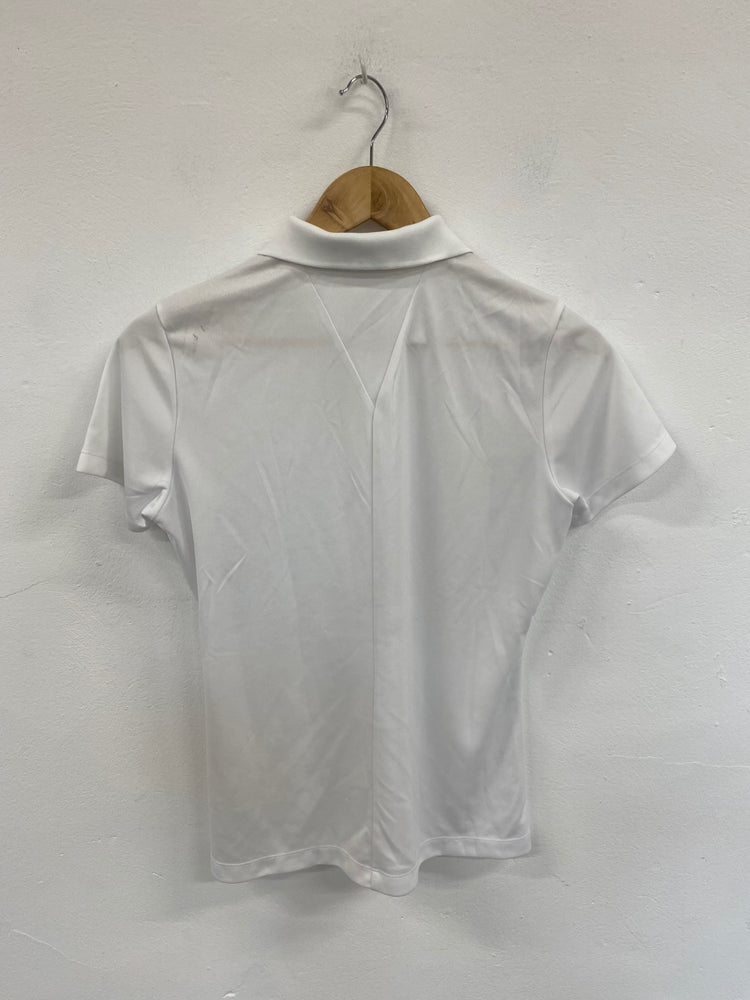 Fabulous NikeGolf White Golfing Polo Shirt UK M LO442