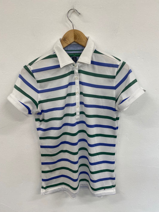Fabulous Tommy Hilfiger Stripe Golf Polo Shirt UK M LO442