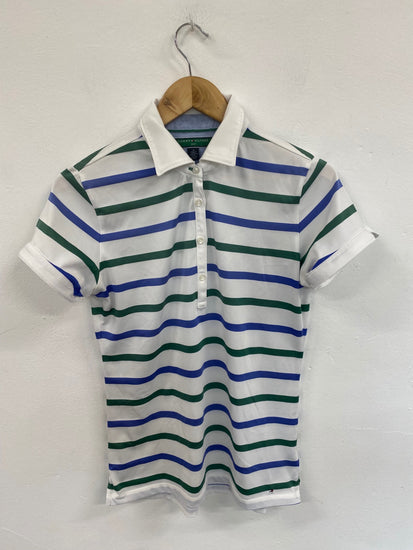Fabulous Tommy Hilfiger Stripe Golf Polo Shirt UK M LO442
