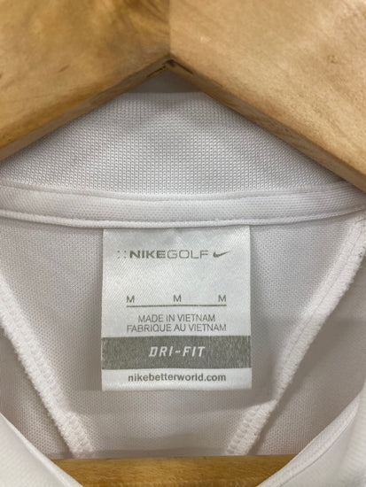 Fabulous NikeGolf White Golfing Polo Shirt UK M LO442