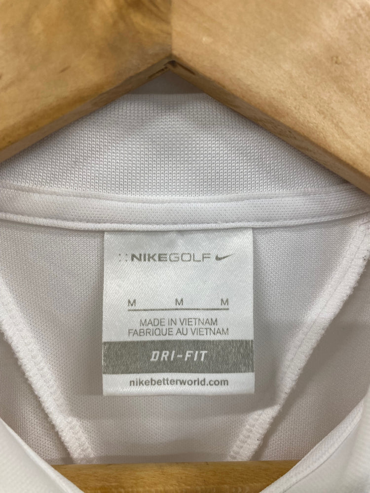 Fabulous NikeGolf White Golfing Polo Shirt UK M LO442