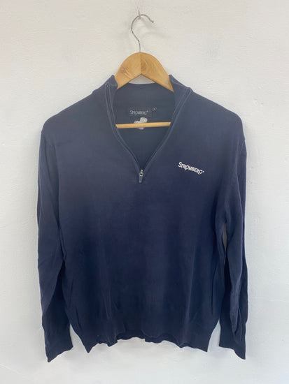 Fabulous Stromberg Navy Golf Quarter Zip Sweater UK S LO442