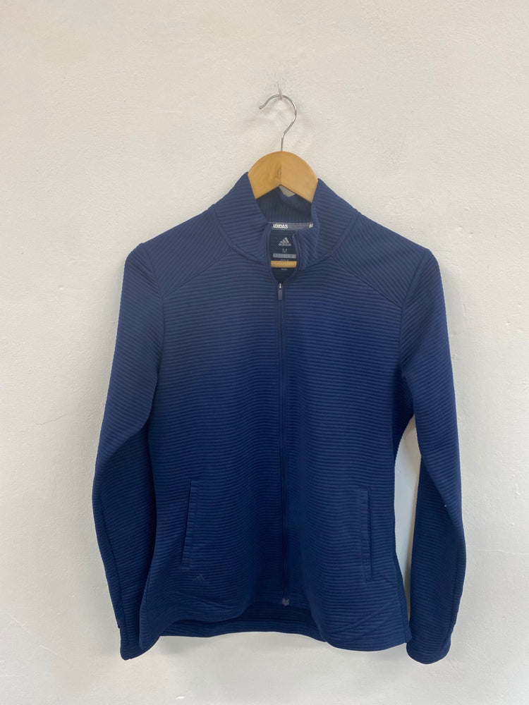 Fabulous Adidas Navy Ribbed Golf Jacket UK M LO442