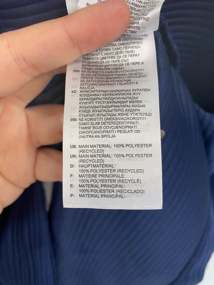 Fabulous Adidas Navy Ribbed Golf Jacket UK M LO442