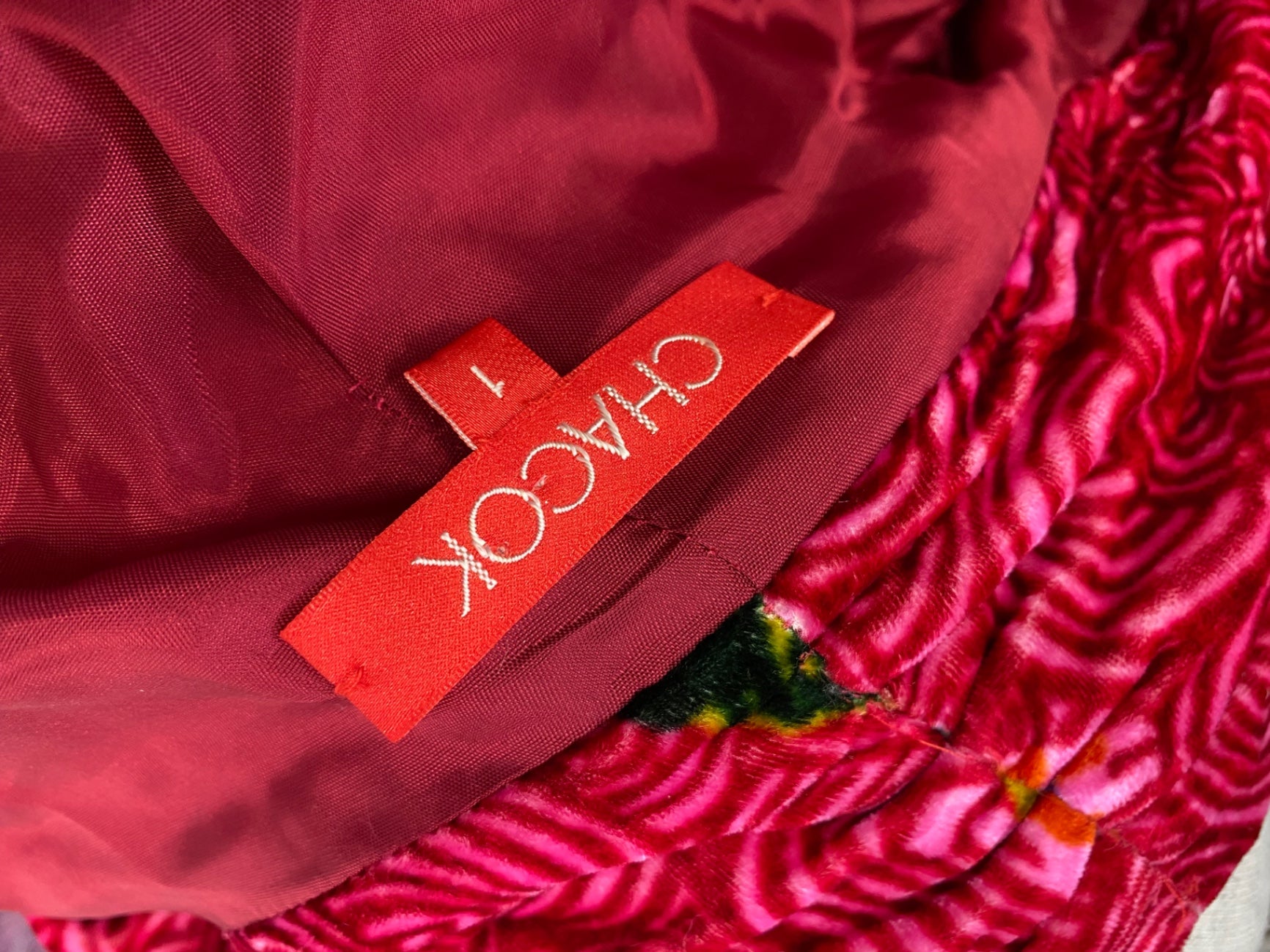 Fabulous Chacok cropped Jacket y2k vibe 1970s Uk 10 Pink floral BT001