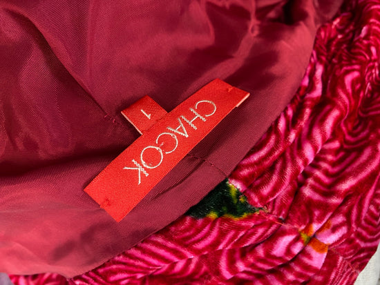 Fabulous Chacok cropped Jacket y2k vibe 1970s Uk 10 Pink floral BT001